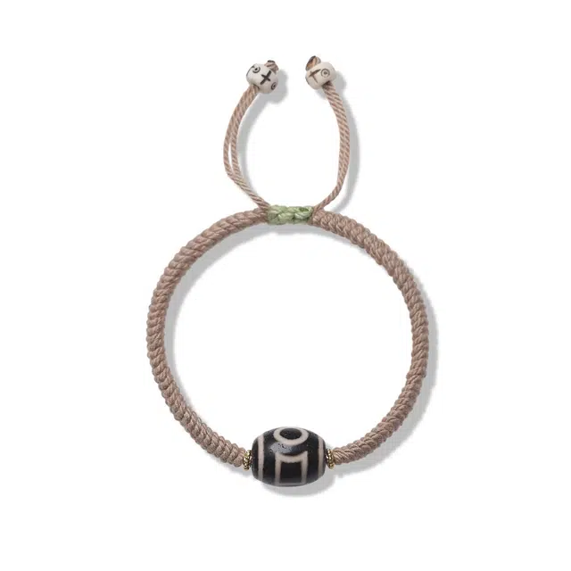 古禾 新中式古典风天地日月天珠招财纳福民族风小众设计 玛瑙 玉石手链 通用