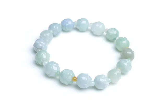 骊碧 古风贵妃国潮串珠转运珠 汉服搭配 豆种 翡翠手串 女