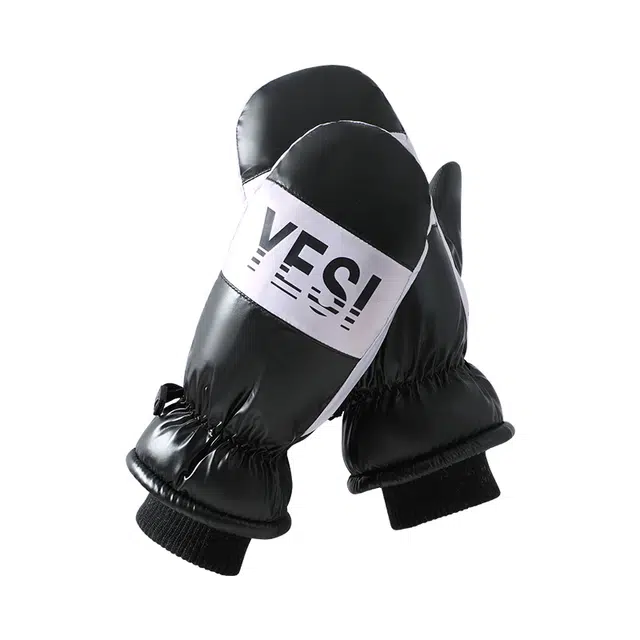 俞兆林 滑雪女士冬季连指户外骑车徒步防滑包指防风防水防寒棉加绒加厚腕口可调节 保暖 其他手套 女