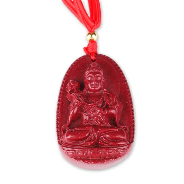 妍韵珠宝 十二生肖本命佛 八大守护神护身符挂件 朱砂 玉石吊坠 通用