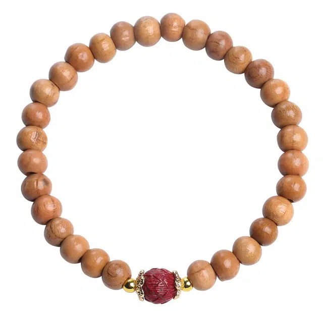 月印百川 静思守正文艺复古佛珠手链 民族风再造辰砂朱砂手饰手把件 桃木 手串 通用