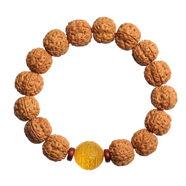 月印百川 新中式国潮复古设计文玩 吉祥纳福回纹珠 盘玩古风转运念珠佛珠手把件  礼盒装 金刚菩提 菩提类手串 通用