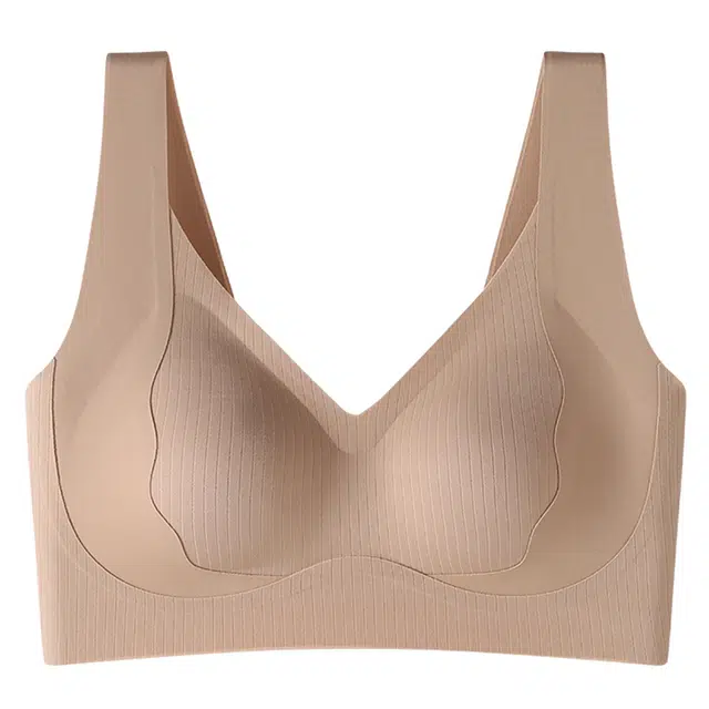 莫代尔 聚拢无痕提拉承托舒适裸感支撑立体无钢圈柔软吸湿透气文胸 女 组合装