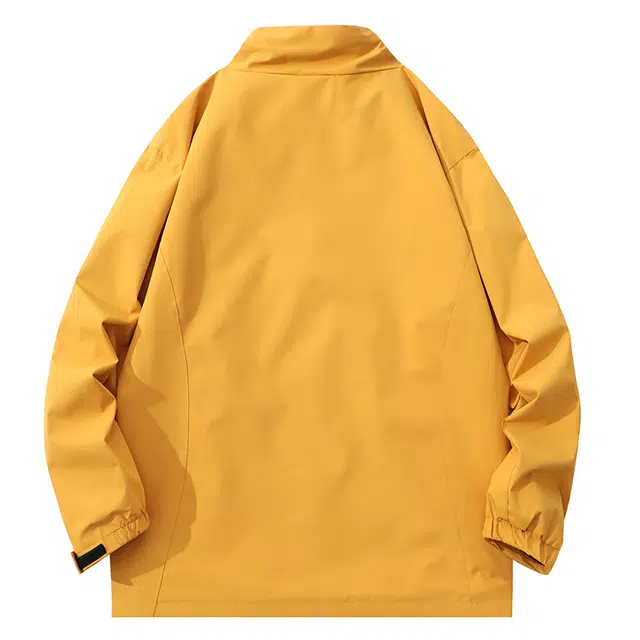 雅鹿  三防登山服宽松字母时尚潮流百搭美式夹克外套  防水防风耐磨冲锋衣 男