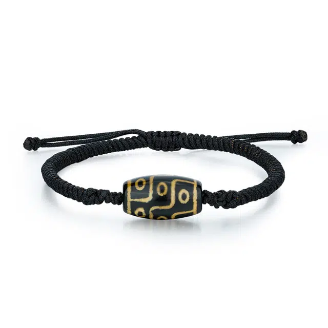 佐卡伊 藏式九眼天珠 小众轻奢平安编织珠子高级感 玛瑙 手链 男女同款情侣款