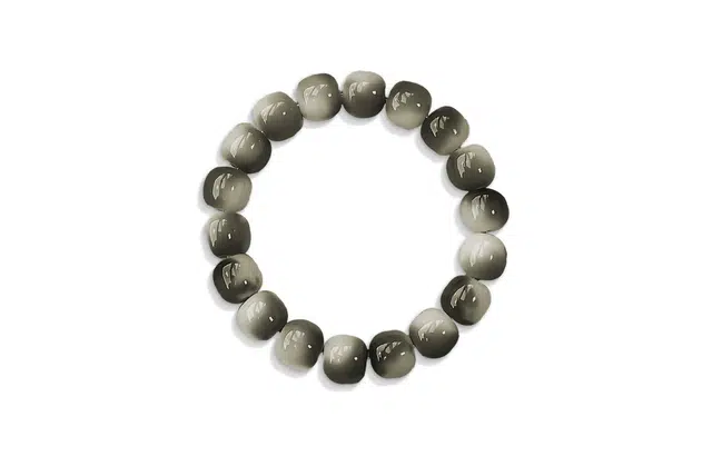 尚银福 烟灰飘花 新中式复古潮流创意古典气质文玩小众设计 菩提子/菩提籽 手串 男女同款情侣款