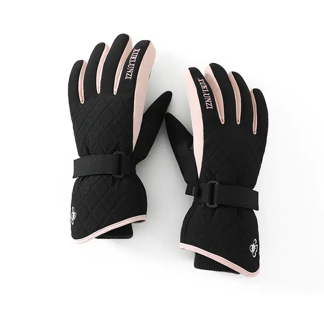 南极人 保暖可触屏防寒玩雪防泼水加绒棉防滑骑行电动车防风 加厚 滑雪手套 女款