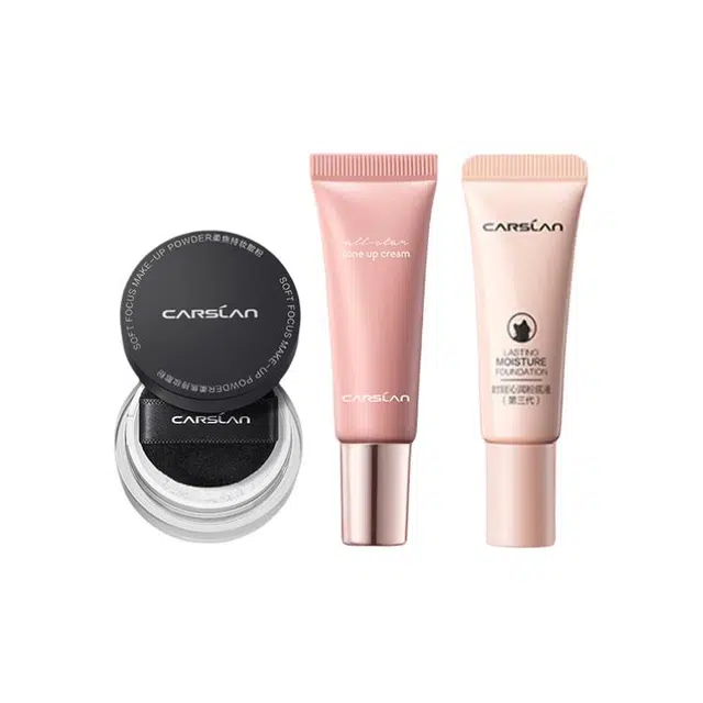 卡姿兰 粉底液散粉小样彩妆体验装 保湿滋润提亮肤色 三件套