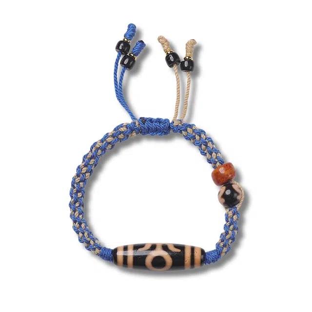 古禾 藏式佛珠天地贵人一眼天珠转运新中式国潮小众设计 玛瑙 玉石手链 通用