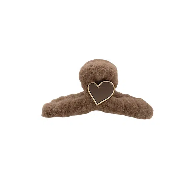 水中玉 毛绒大号鲨鱼夹头饰盘发抓夹头发发卡简约气质夹子 布艺 发夹 女款