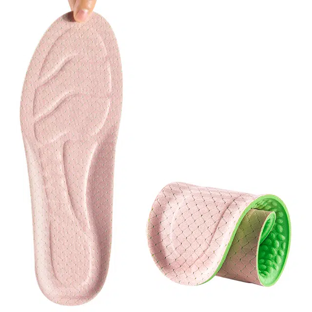 足印部落 艾草防臭踩屎感超软久站防痛吸汗透气 冰丝水波纹布+大力棉 鞋垫 通用