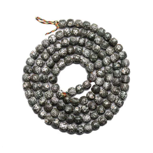 月印百川 盘玩阴皮石玉料高油高密手把件 新中式国潮古风文玩 复古民族风转运念珠佛珠手持 学生日常通勤 星月菩提 手串 通用