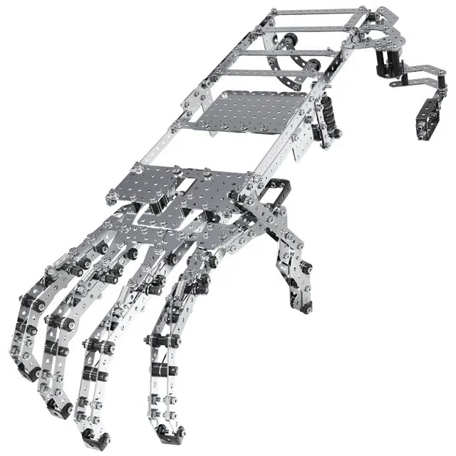 欧洛伊 科教高难度玩具 智力组装螺丝螺帽组合机械手金属 拼装模型