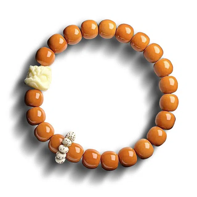 九隆古 国潮醒狮 森系国潮小众 新中式复古设计高级感手捻串珠 猴头核桃 手串 男女同款情侣款