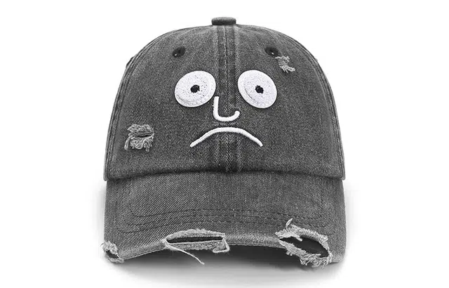 肯默 犹豫表情嘻哈潮流 棉 鸭舌帽 男女同款情侣款