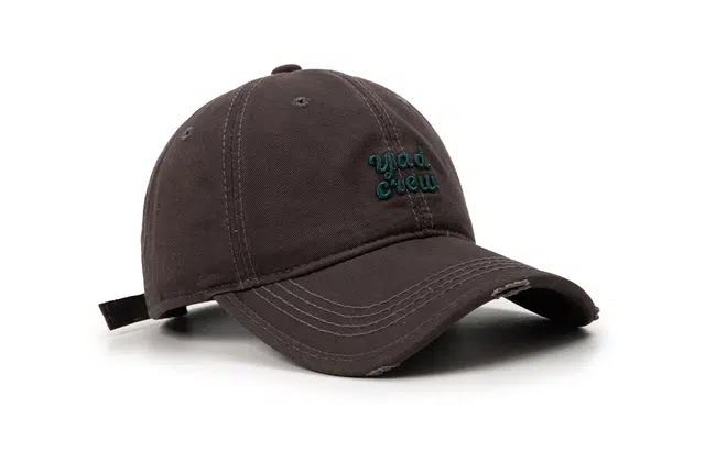 白卷 户外圆顶水洗立体字母刺绣 嘻哈 棒球帽 男女同款情侣款