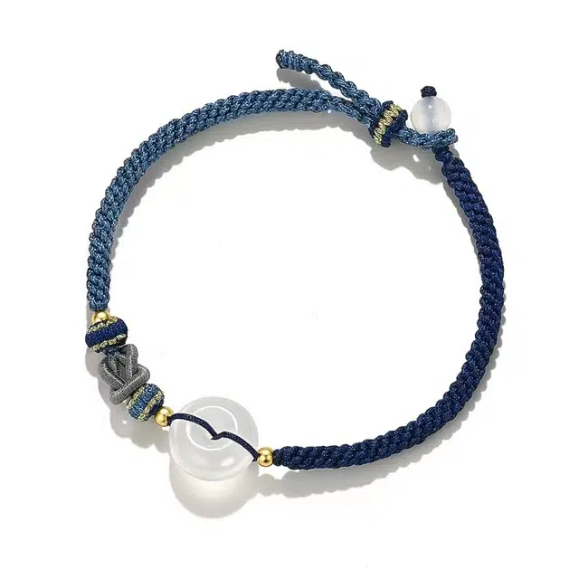 阡陌 平安扣手绳 新中式国风民族风编织 轻奢精致简约时尚百搭 小众高级设计感 男友女友礼盒节日 织物 手链 男女同款情侣款