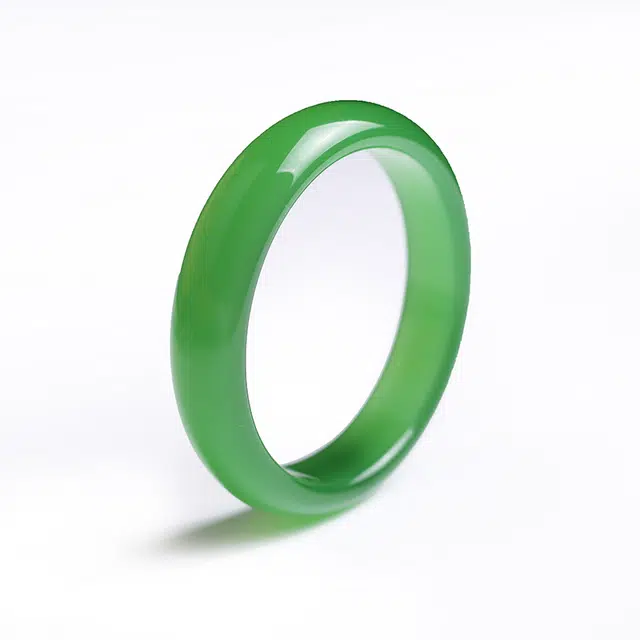 梨云暮雪 梅子青贵妃镯 新中式复古 国潮国风 招财转运 古风旗袍 汉服 小众高级显白 琉璃 玉石手镯 女款