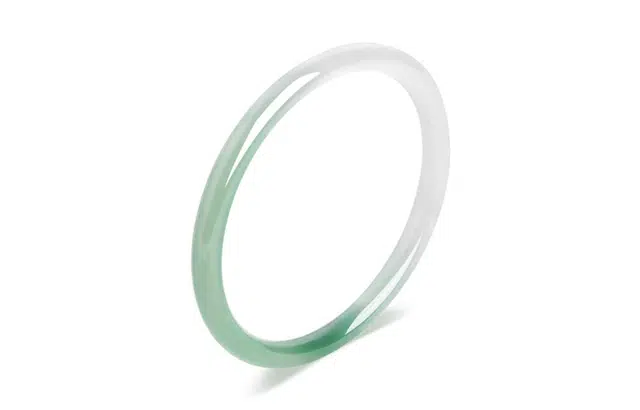 百利金 半山半水 复古民族风青山黛典雅精致沉稳大气汉服旗袍油青冰透美人镯 玉髓 玉石手镯 女款