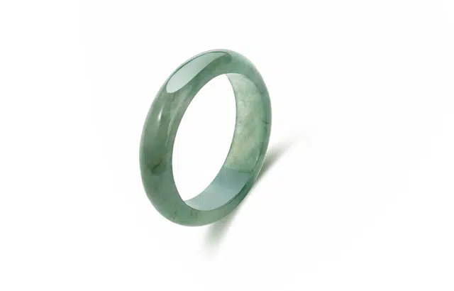 周百福 飘绿玉 古风简约翠色古典新中式时尚 玻璃种 戒指 男女同款情侣款