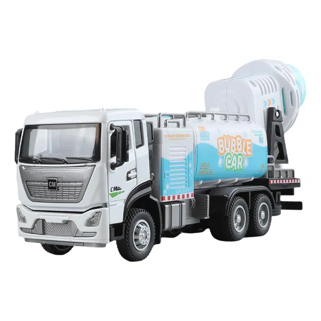 驰誉车玩 环卫喷雾泡泡车 回力行驶 亮灯响声 成品模型