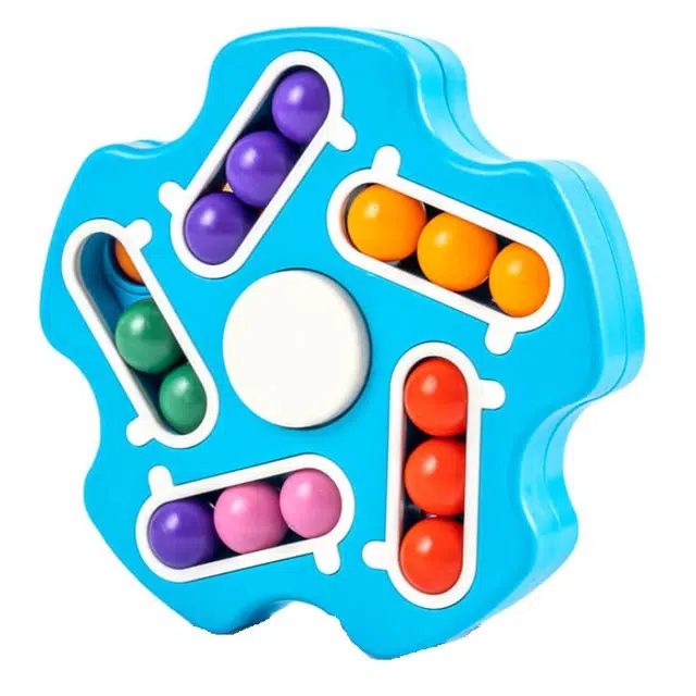 乐乐鱼 魔豆魔方 旋转魔盘指尖滚珠 早教益智玩具