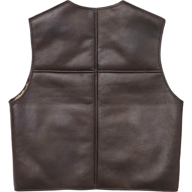 Supreme FW24 WEEK1 Reversible Faux Shearling Work Vest