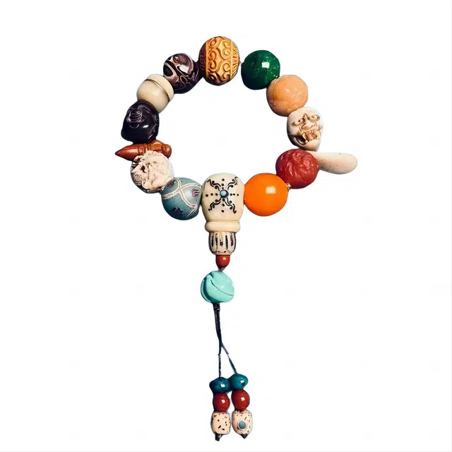 玉临门 国风多宝招财瑞兽貔貅佛珠 十八籽转运 手饰 金刚菩提 手串 男女同款情侣款