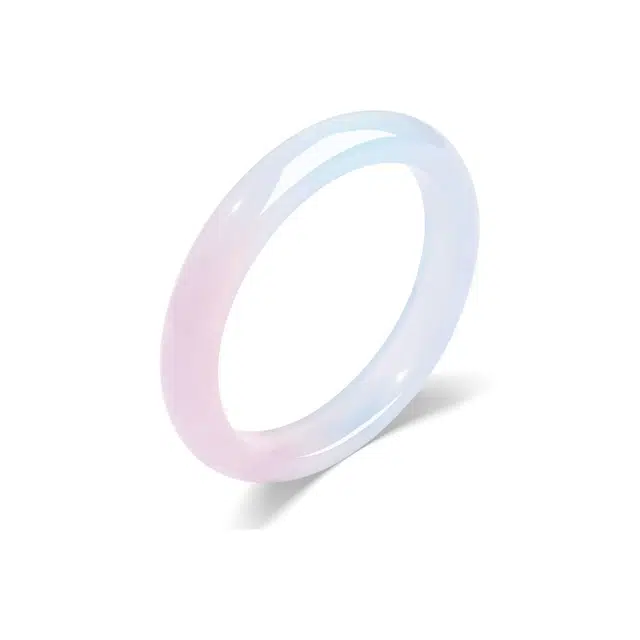 谧月珠宝 马卡龙渐变色 温柔大气晶莹透亮精致创意可爱森系 温润细腻优雅轻奢甜美小众设计高级感 玛瑙 玉石手镯 女款