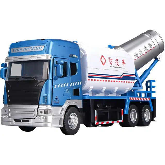卡威 洒水车环卫车汽车 合金降尘喷雾车 玩具