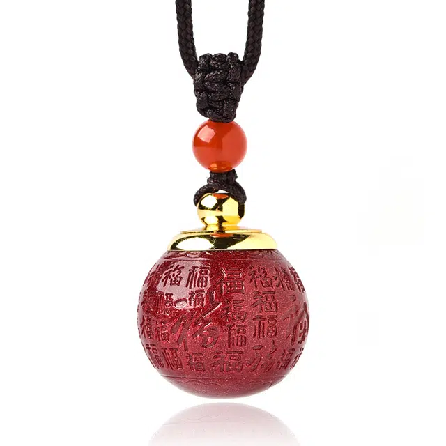 灵菲 新中式国潮嘎乌盒 高含量紫金砂 再造辰砂朱砂 吊坠 女款