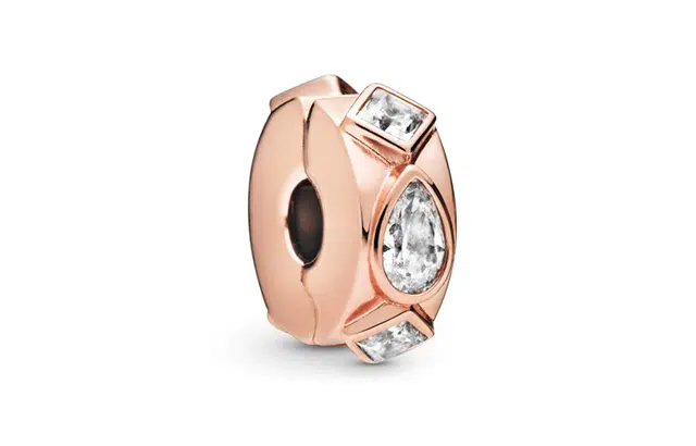 Pandora Geometric Clip Rose Gold
