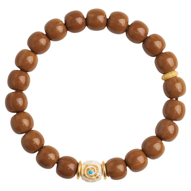 月印百川 鲨鱼背高油密 新中式复古国潮文玩 盘玩古风禅意佛珠 小众设计高级感 猴头核桃 手串 男女同款情侣款