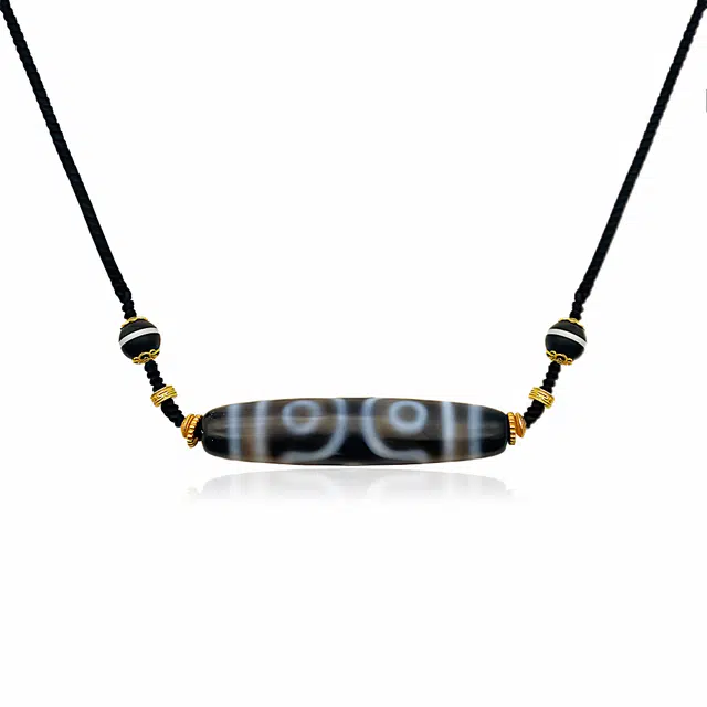 玉临门 国潮转运复古百搭三眼天珠 玛瑙 吊坠 男女同款情侣款