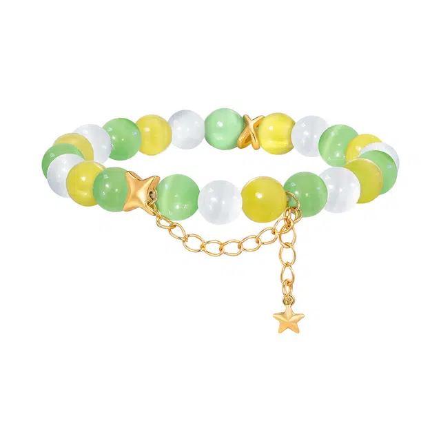 恋朵 小清新巴多胺星星 仿猫眼石 手串 女款