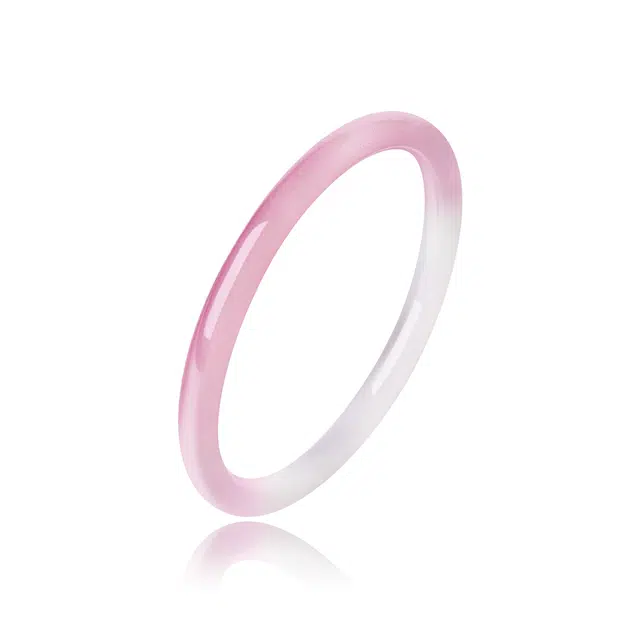 谧月珠宝 新中式简约素圈渐变文玩 精致轻奢简约民族古风甜美森系优雅气质百搭 玛瑙 手镯 女款 一物一证