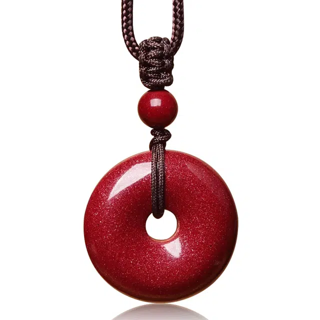 灵菲 平安扣 高含量紫金砂 平安转运 新中式国潮复古 紫金再造辰砂朱砂 帝王再造辰砂朱砂 再造辰砂朱砂 吊坠 男女同款情侣款 礼盒