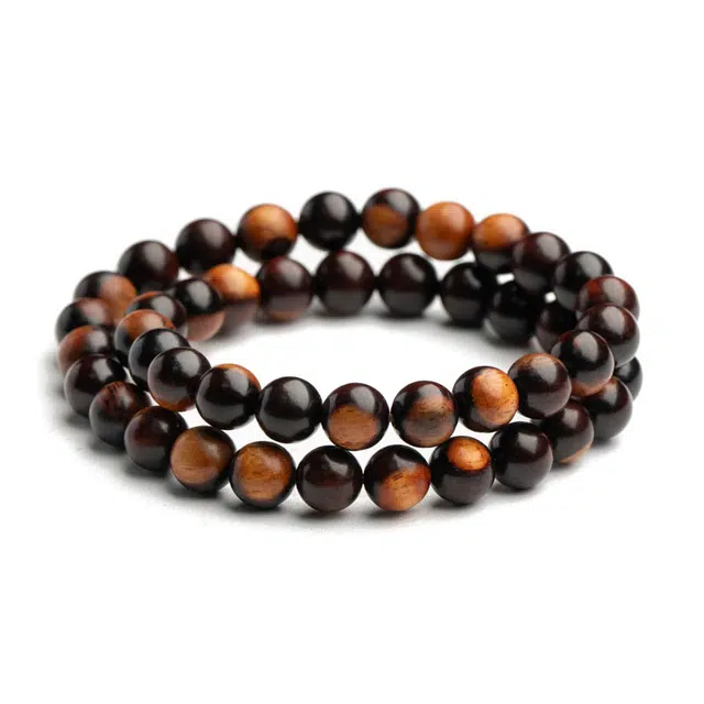 仙源 阴阳珠 复古独特 文玩佛珠 木作 手串 男女同款情侣款 紫檀属