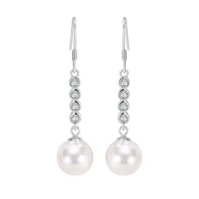 周百福 法式优雅小众设计流苏长款高级感 淡水珍珠 耳环 女款