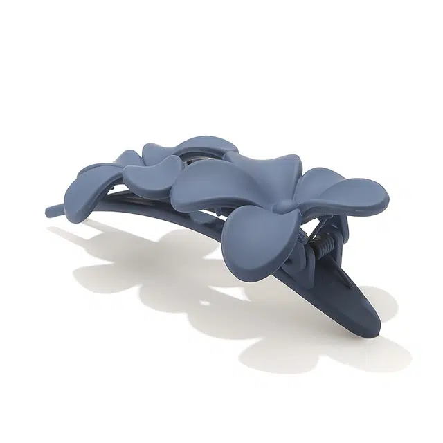 如花梦 磨砂花朵发饰日常鸭嘴夹气质通勤一字夹后脑勺盘发抓夹 塑料 发夹 女款