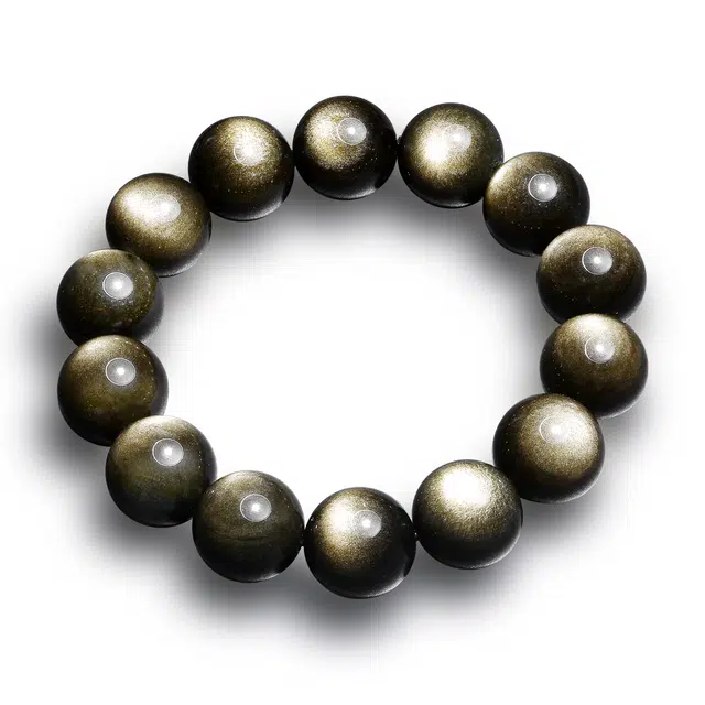 妍韵珠宝 小众高级感 黑曜石 玉石手串 男女同款情侣款