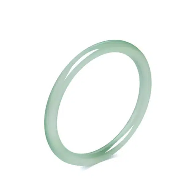 中兆珠宝 冰翠油青 新中式复古民族风精致百搭温柔透亮小众设计汉服旗袍闭口 玉髓 手镯 女款