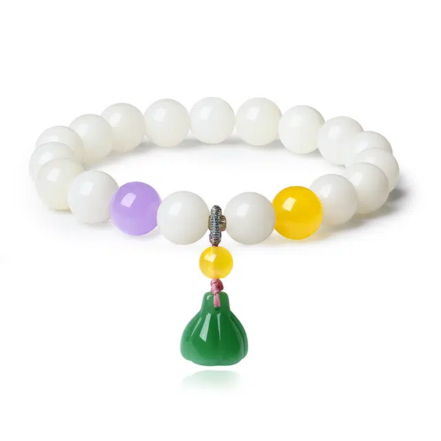 宝罗拉 文玩手串前程似锦莲蓬佛珠盘玩 白玉菩提菩提根 转运招财 男女同款情侣款