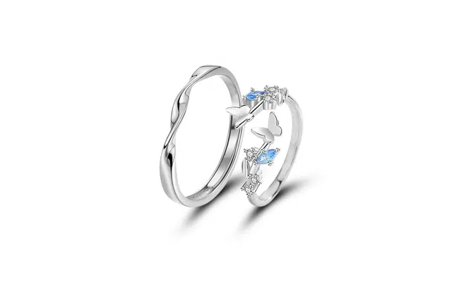 大唐国鼎 翩翩蝶舞 小众精美蝴蝶设计感高级甜美 日常通勤轻奢可调节 合金 戒指 男女同款情侣款