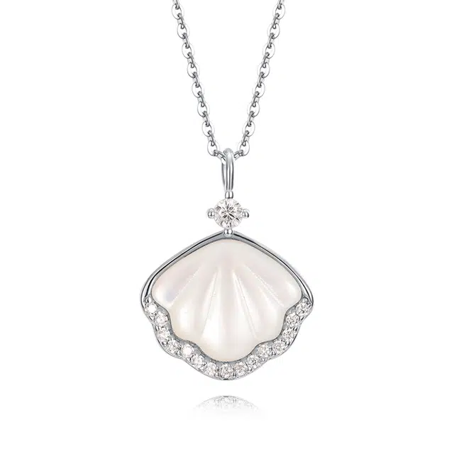 万娜 一贝子 小巧精致 甜美少女感 合金 项链 女款