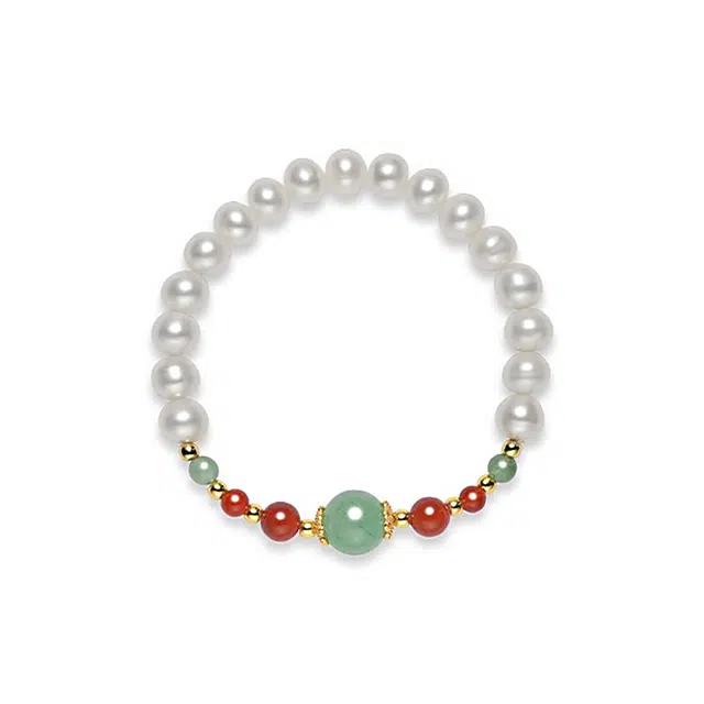 谧月珠宝 盼愿 梦幻极简 小众设计中式复古轻奢贵气 大气高端气质优雅 贝珠 手串 女款