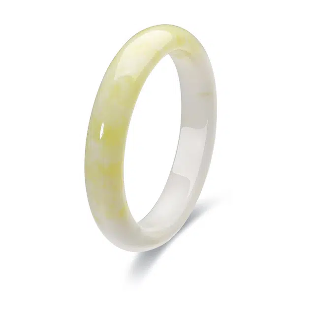 彗时 薄荷的邂逅绿低油青青山黛半山半水国风新中式复古小众素圈百搭旗袍汉服配饰 蓝田玉 手镯 男女同款情侣款