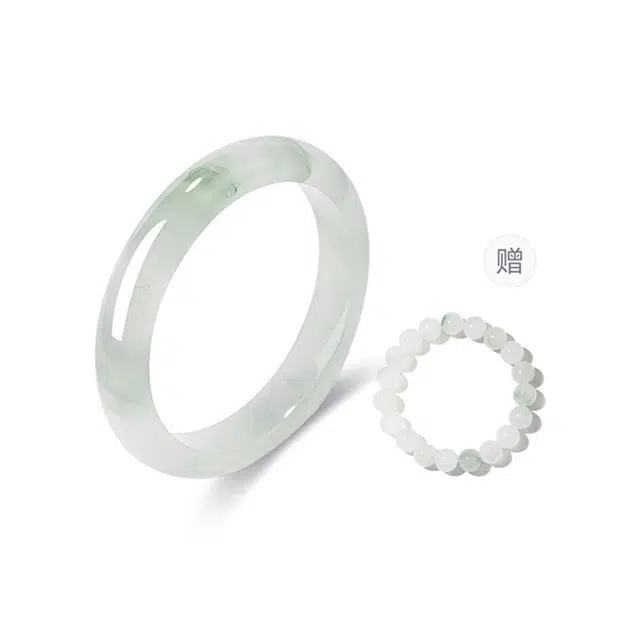 雅谷 高品质 青山黛翠云贵妃镯 平安 新中式 国潮古风 清冷高级 温柔细腻 天山翠 玉石手镯 男女同款情侣款