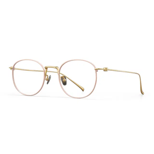 苍木优品 超轻钛椭圆小框近视眼镜框可定制防雾防蓝光近视镜片文艺金丝圆形全钛眼睛 光学镜架 男女同款情侣款