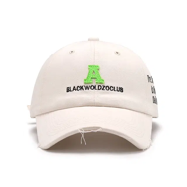 浪莎 学院风字母刺绣软宽檐街头潮酷达人穿搭百搭显脸小 棉 鸭舌帽 男女同款情侣款